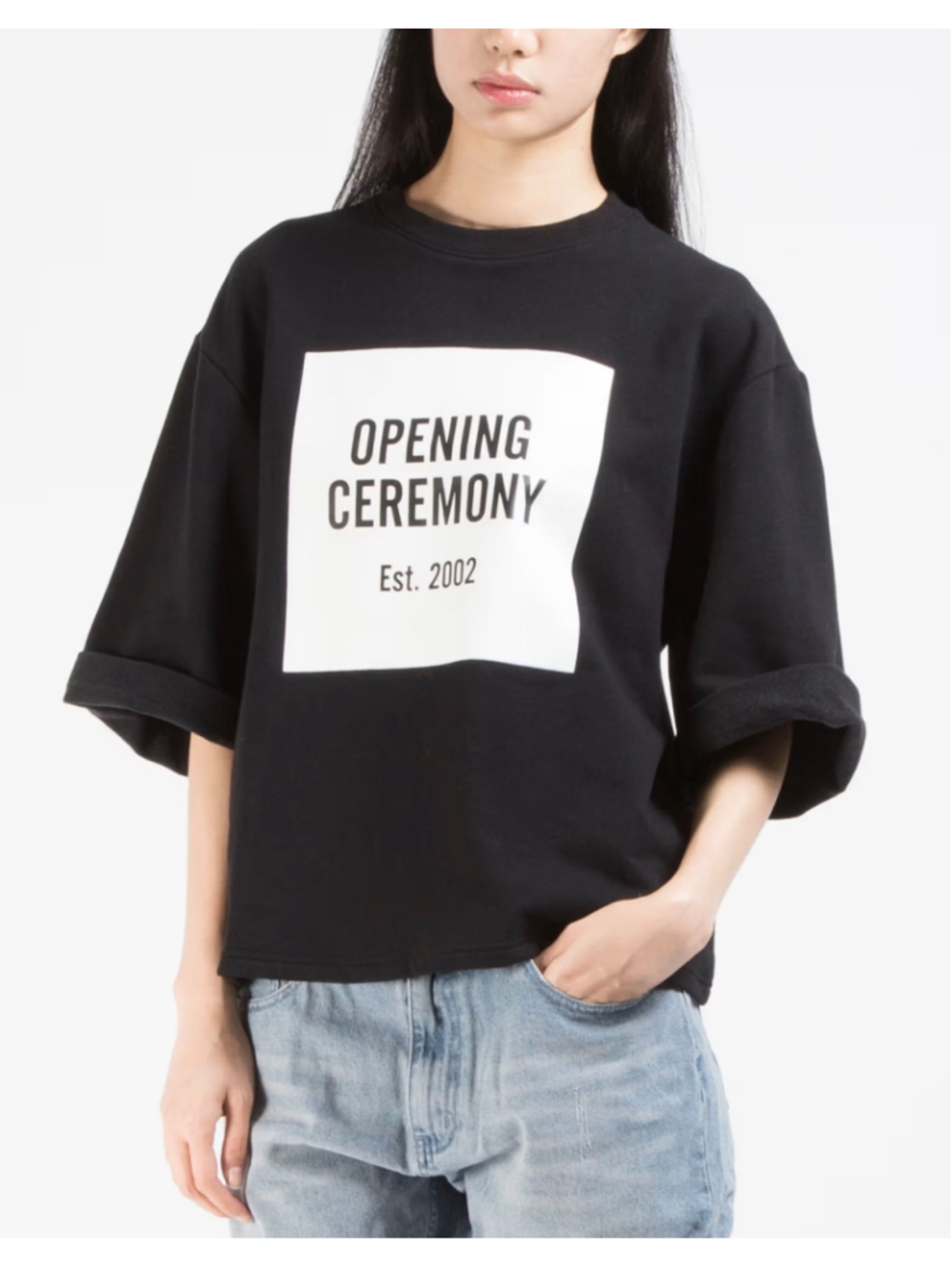 Opening Ceremony Logo Cut Off Sweat T-Shirt S